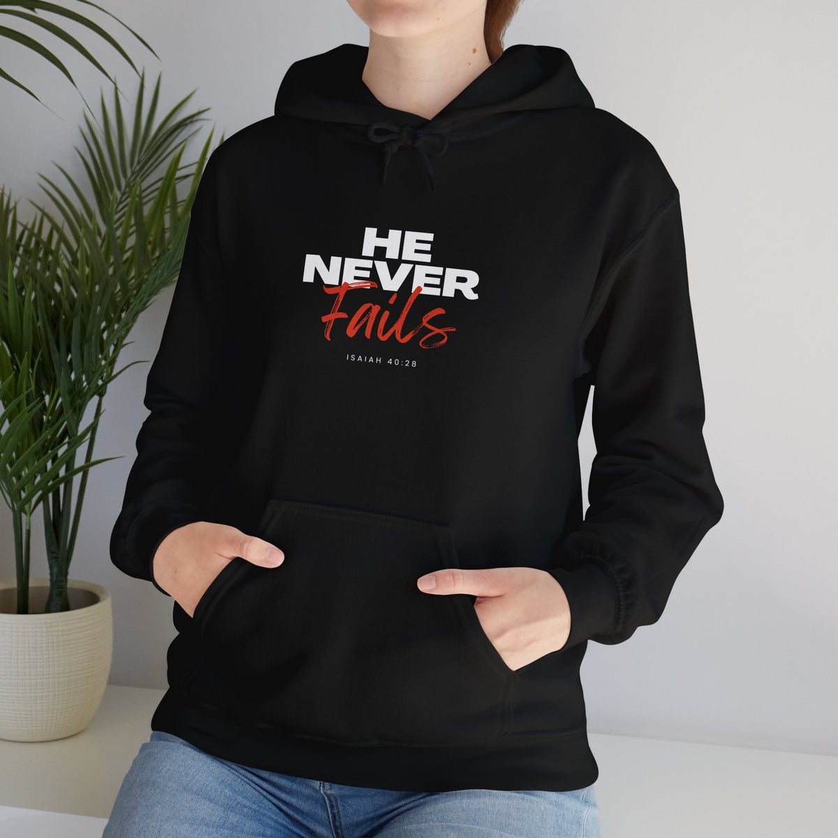 He Never Fails- Unisex Heavy Blend™ Hooded Sweatshirt