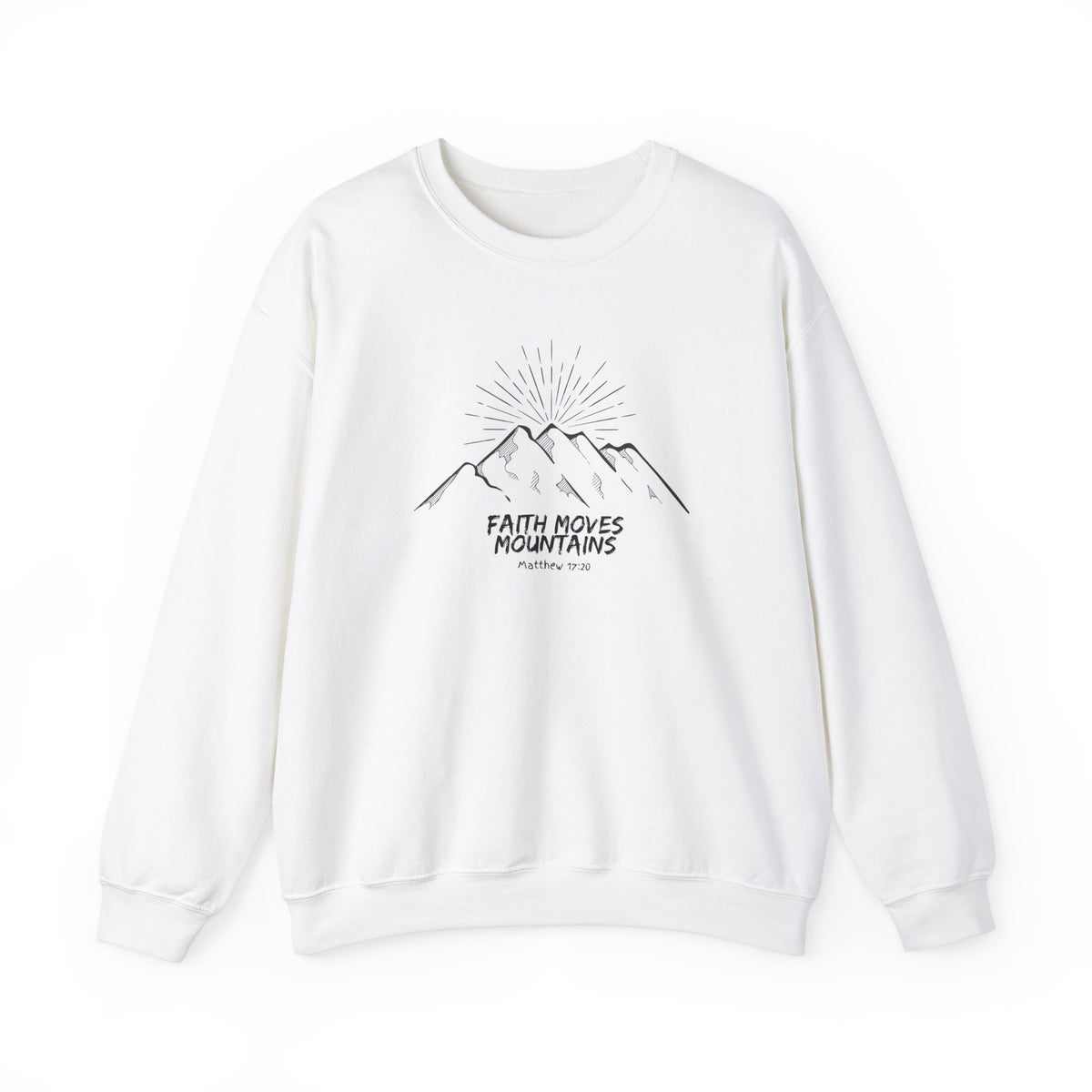 Faith Moves Mountains- Unisex Heavy Blend™ Crewneck Sweatshirt