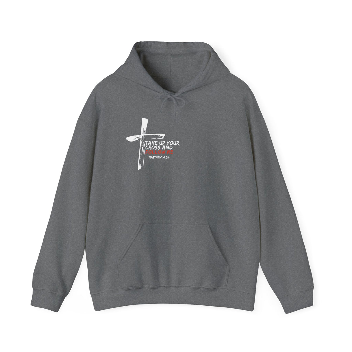 "Take Up Your Cross and Follow Me" Unisex Heavy Blend™ Hooded Sweatshirt