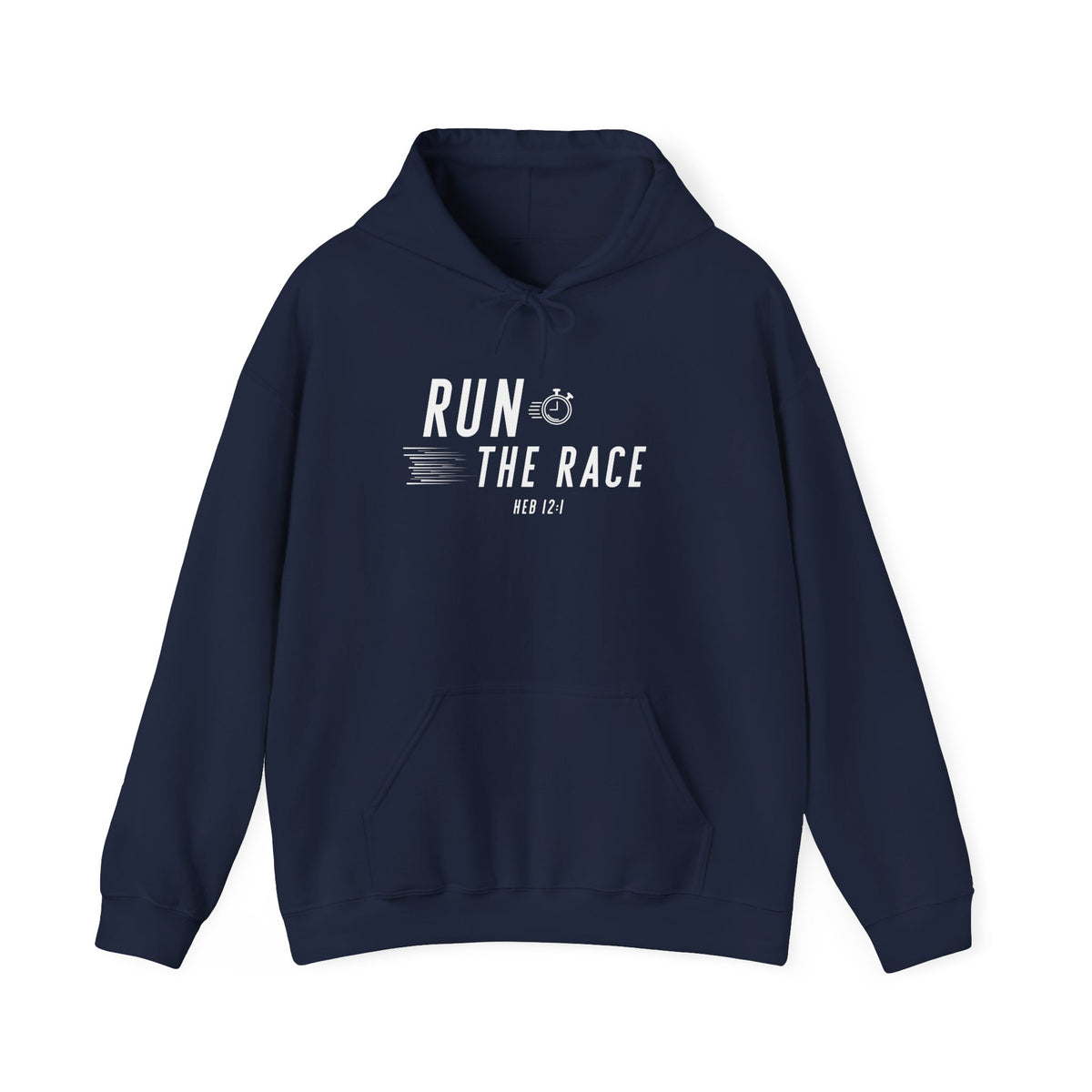 Run the Race Christian Hoodie – Hebrews 12:1 Faith Comfort Wear