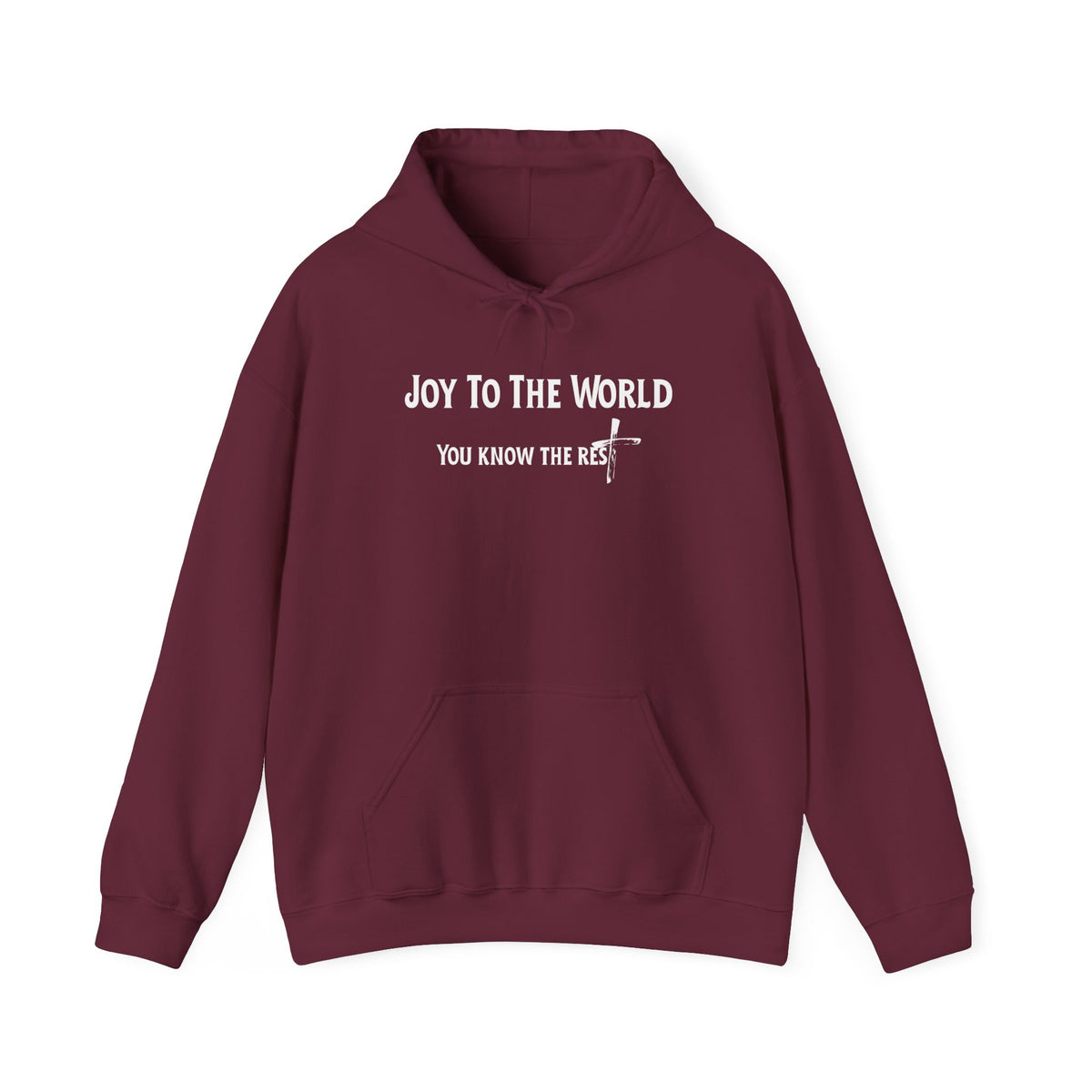 Joy to the World Christian Hoodie – Faith-Based Christmas Wear | Unisex Heavy Blend™ Hooded Sweatshirt