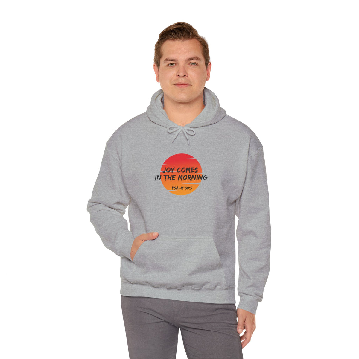 "Joy Comes in the Morning" Unisex Heavy Blend™ Hooded Sweatshirt