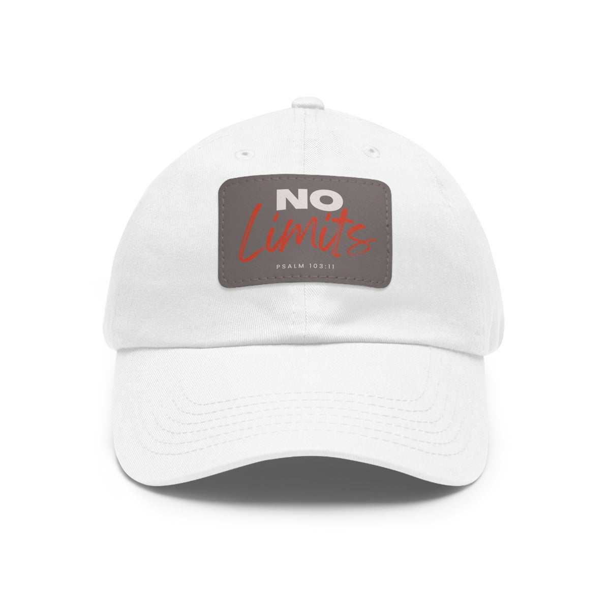 No Limits- Dad Hat with Leather Patch (Rectangle)