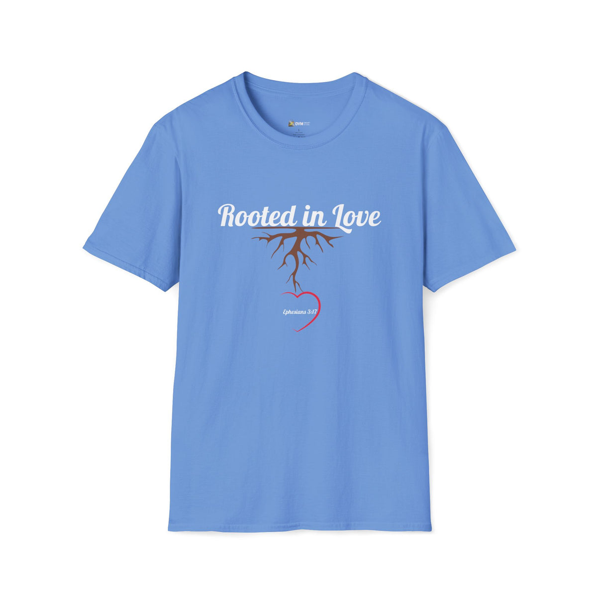 Rooted in Love Christian T-Shirt – Ephesians 3:17 Faith Apparel - Unisex Softstyle T-Shirt