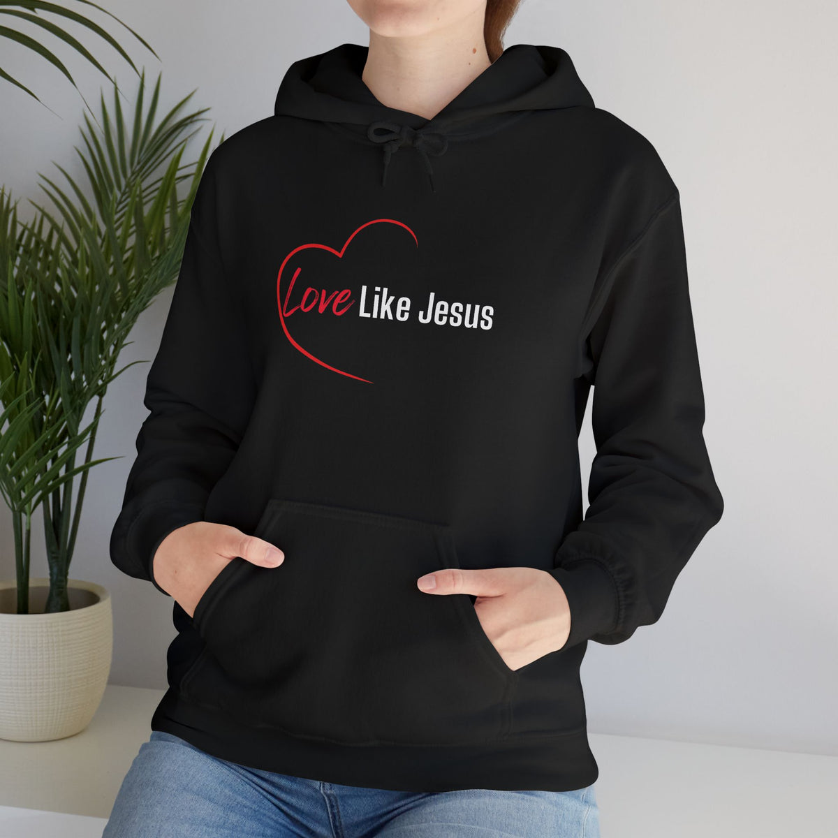Love Like Jesus Christian Hoodie – Faith-Inspired Comfort Wear - Unisex Heavy Blend™ Hooded Sweatshirt