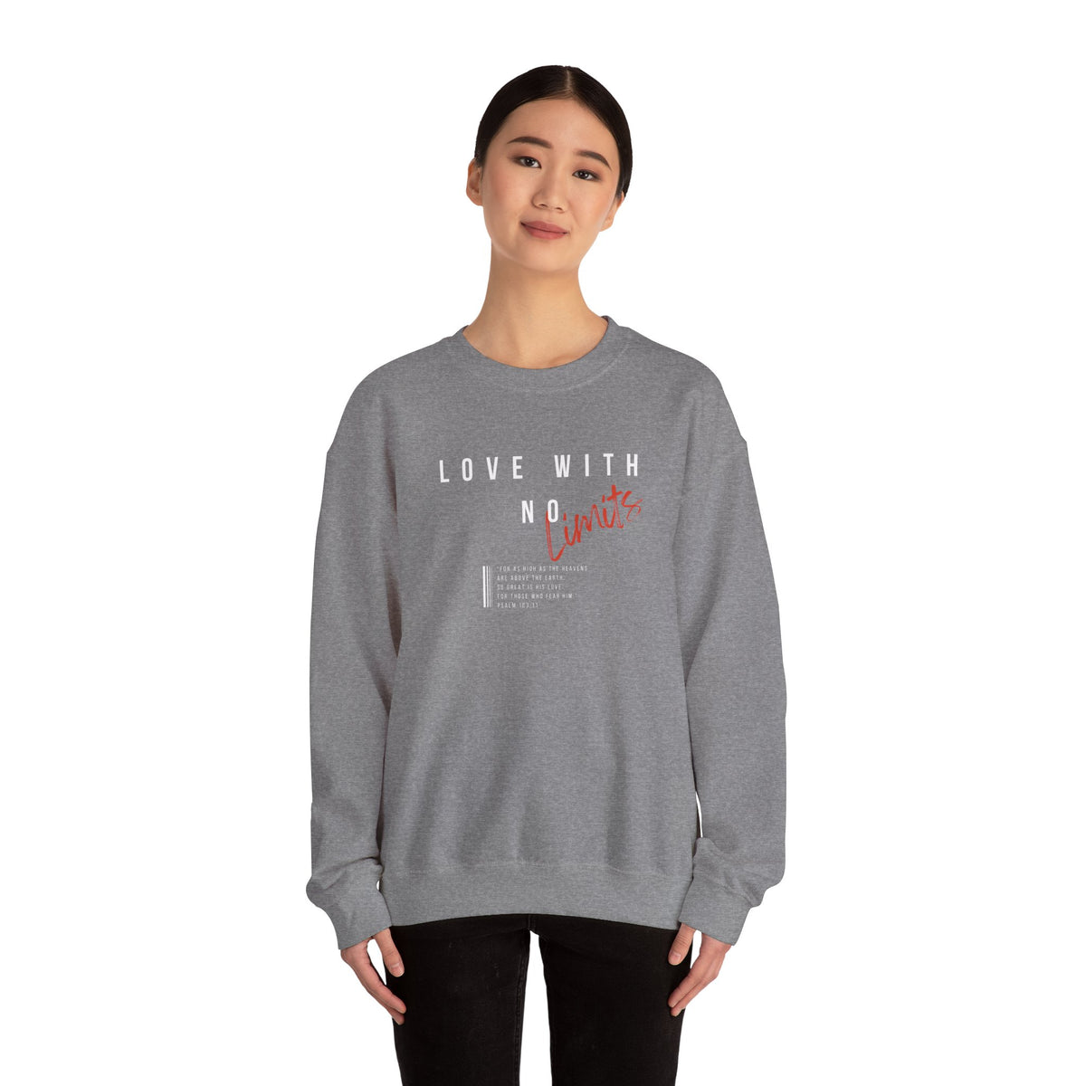 Love With No Limits- Unisex Heavy Blend™ Crewneck Sweatshirt