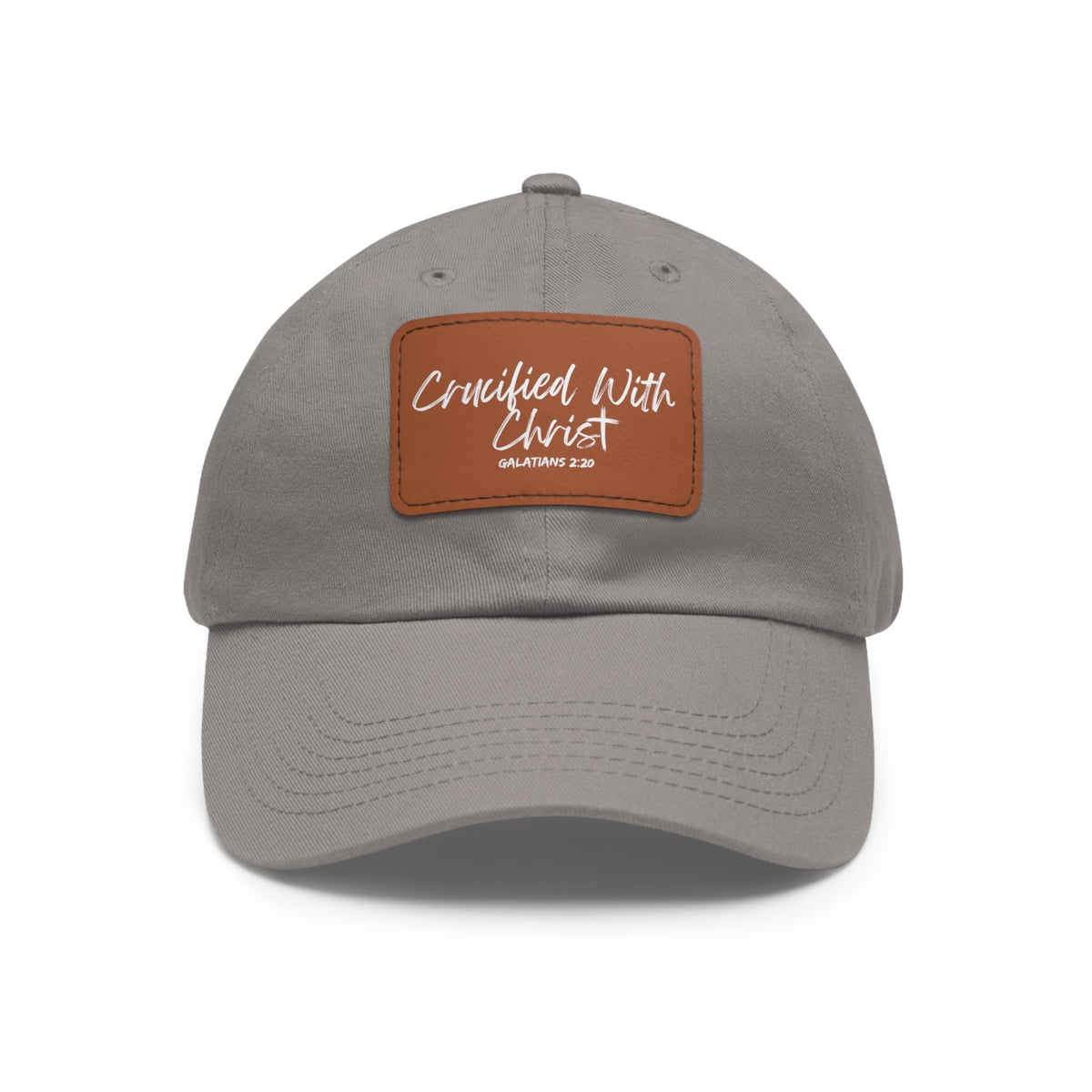 Crucified With Christ- Dad Hat with Leather Patch (Rectangle)