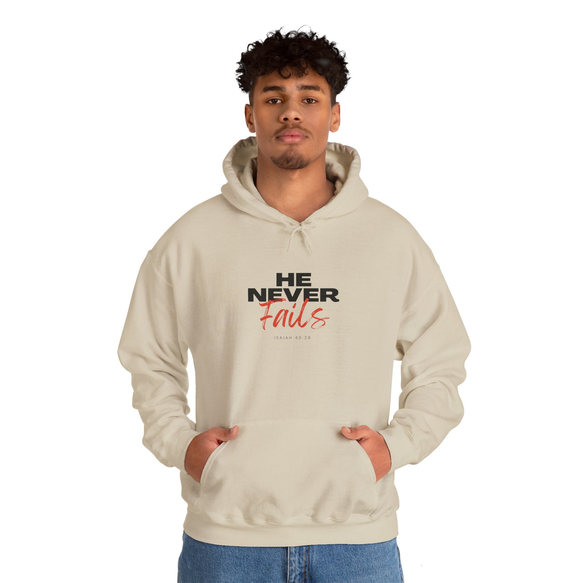 "He Never Fails" Unisex Heavy Blend™ Hooded Sweatshirt