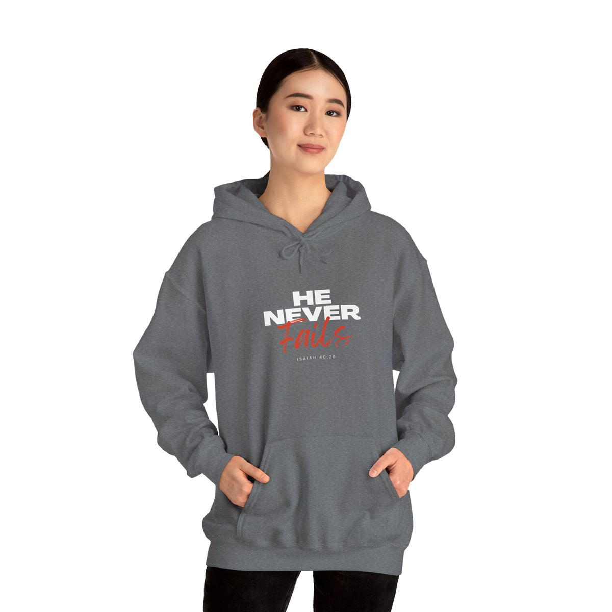 "He Never Fails" Unisex Heavy Blend™ Hooded Sweatshirt