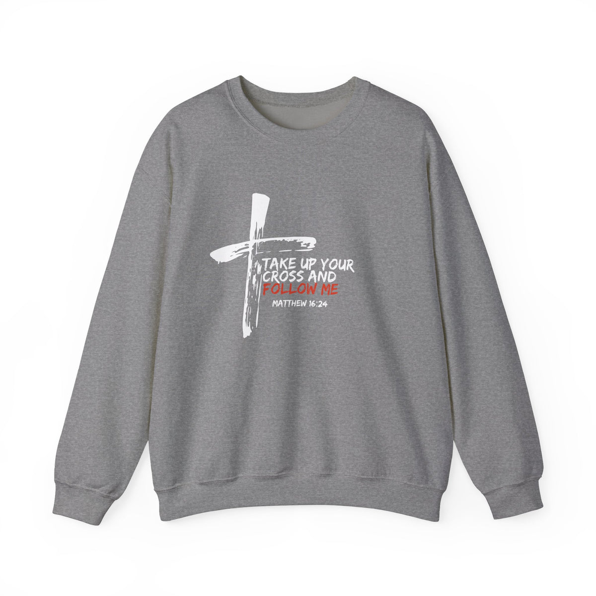 Take Up Your Cross and Follow Me- Unisex Heavy Blend™ Crewneck Sweatshirt