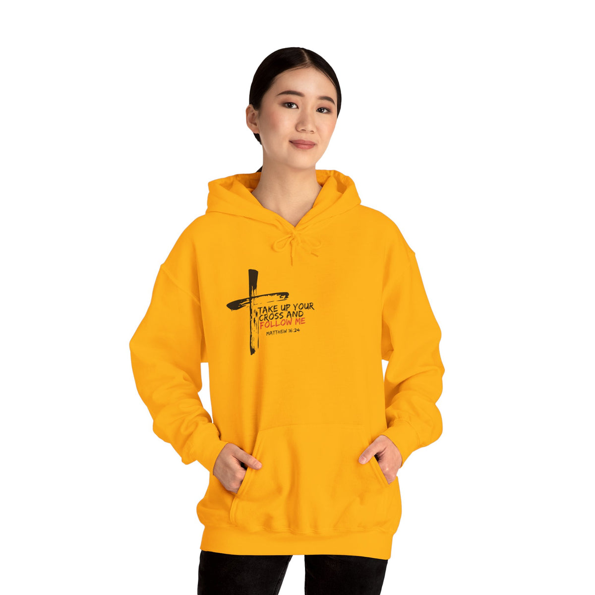 "Take Up Your Cross and Follow Me" Unisex Heavy Blend™ Hooded Sweatshirt