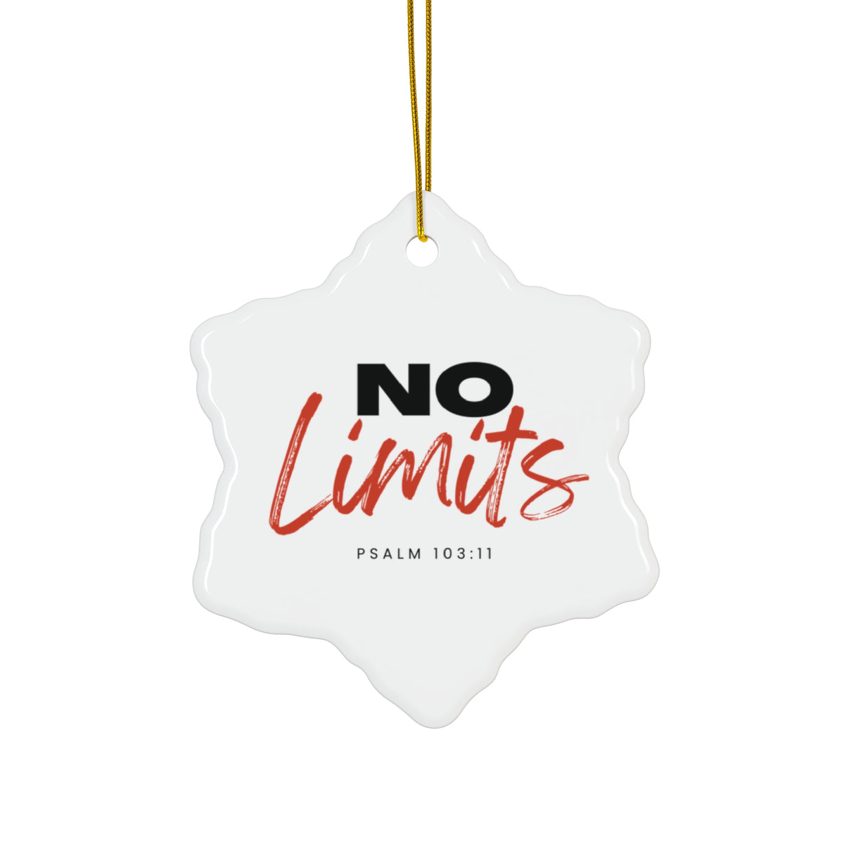 "No Limits" Ceramic Ornament, 2 Shapes