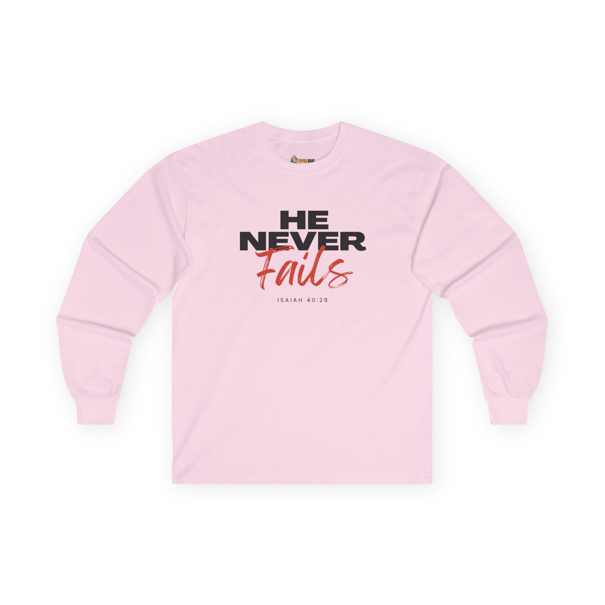 He Never Fails- Unisex Ultra Cotton Long Sleeve Tee