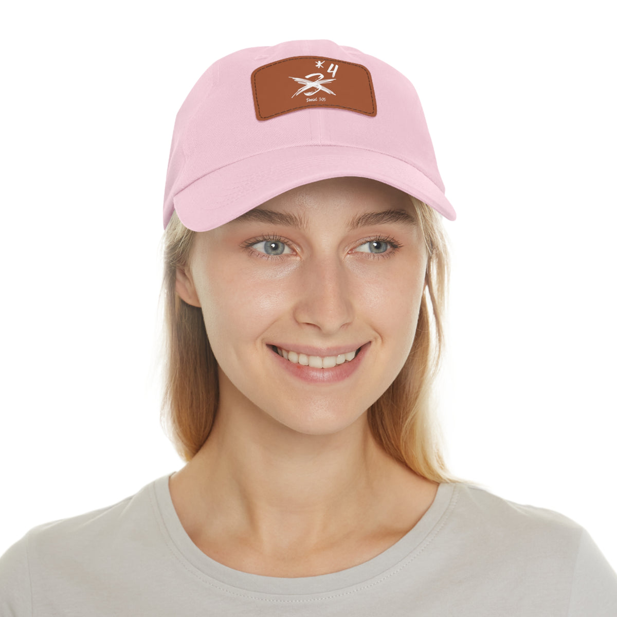 Not Just Three- Dad Hat with Leather Patch (Rectangle)