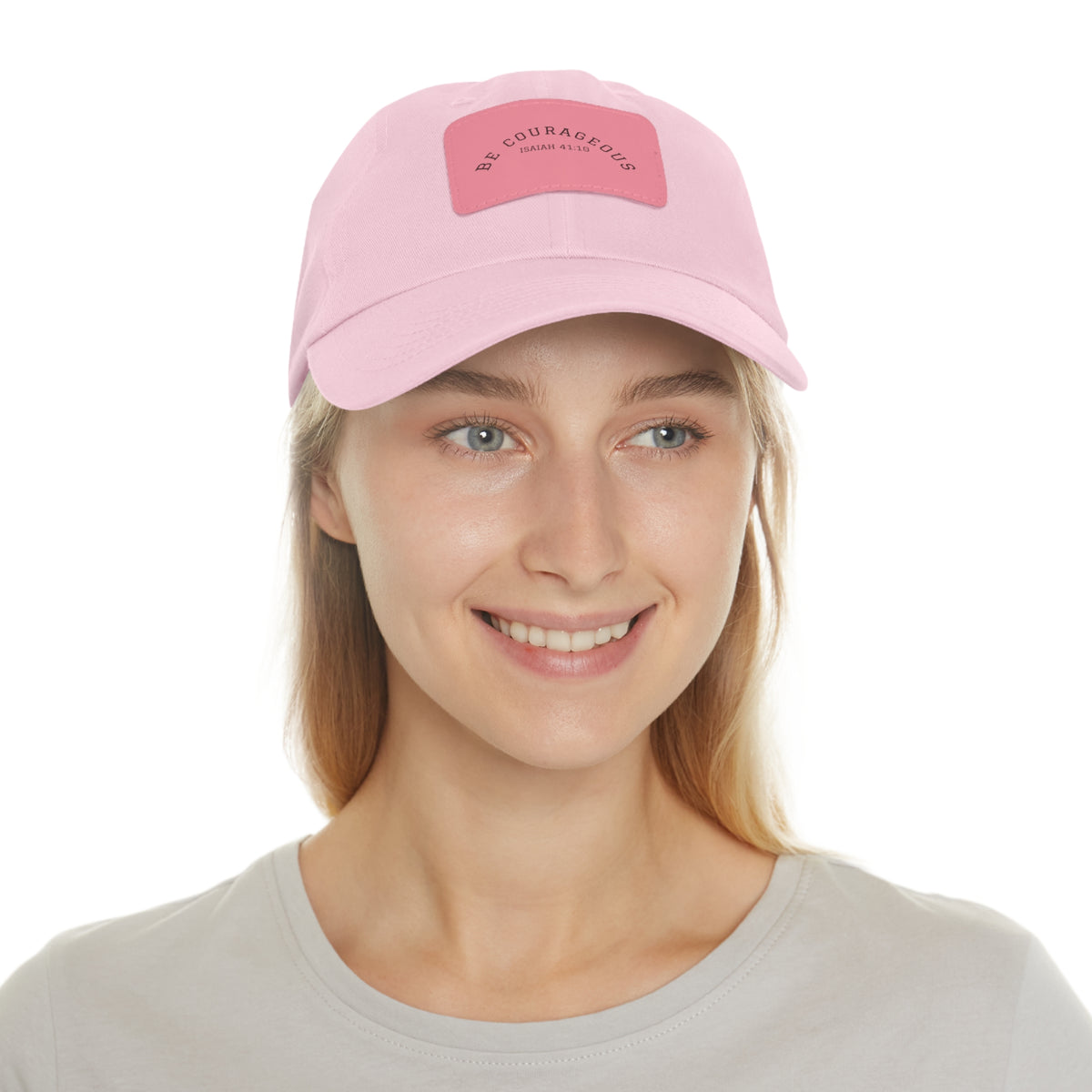 Be Courageous- Dad Hat with Leather Patch (Rectangle)