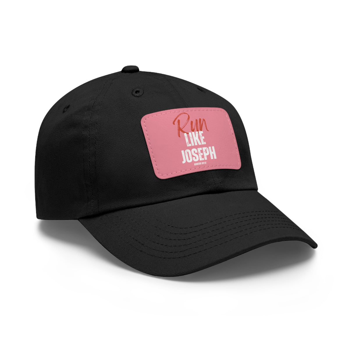 Run Like Joseph- Dad Hat with Leather Patch (Rectangle)