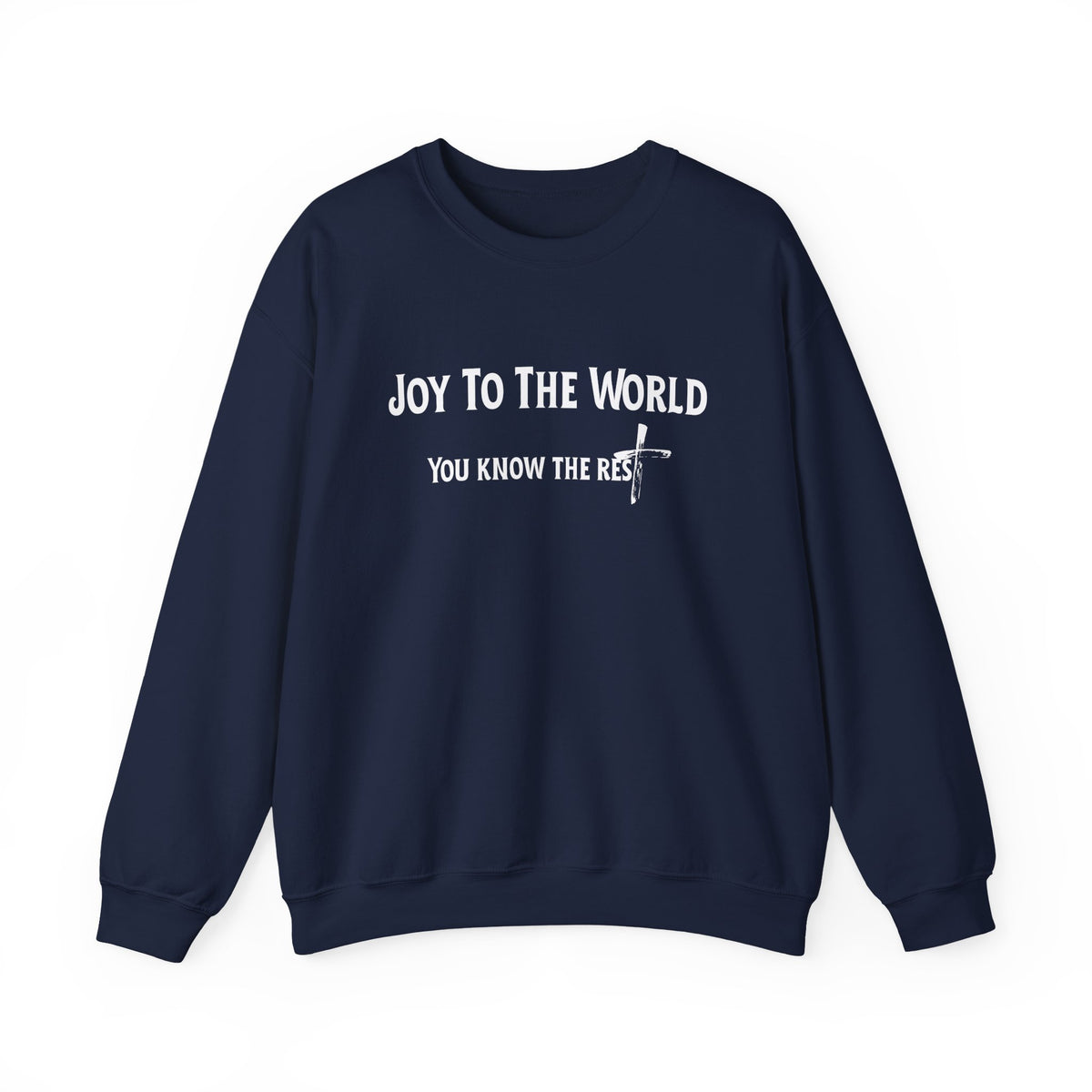 Joy to the World Christian Sweatshirt – Cozy Faith Holiday Apparel | Unisex Heavy Blend™ Crewneck Sweatshirt