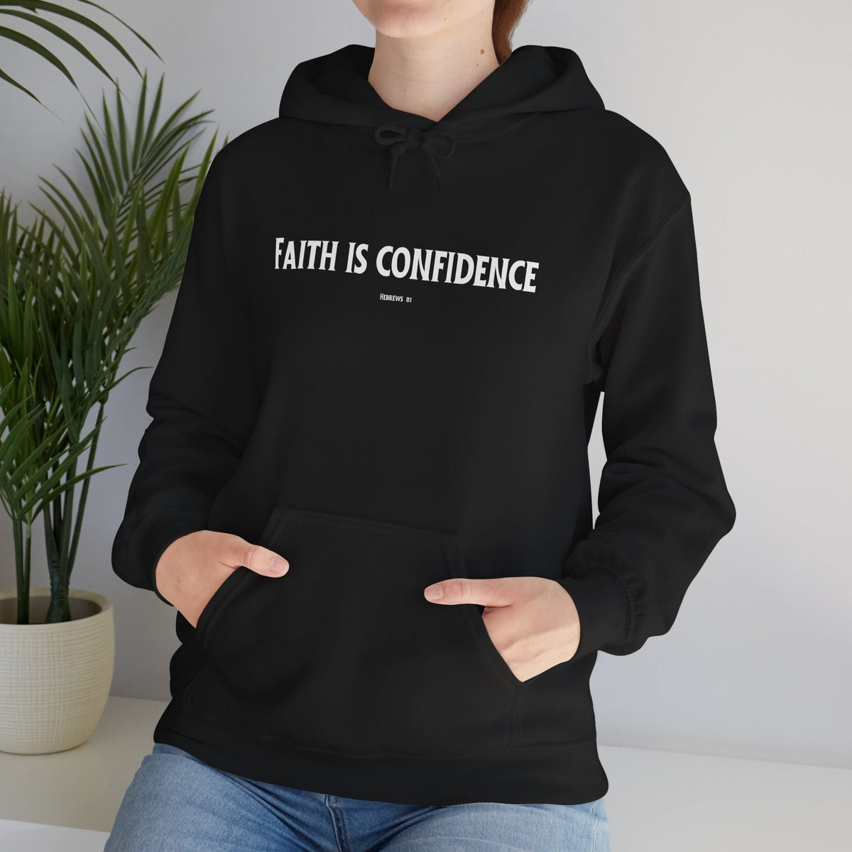 Faith is Confidence Christian Hoodie – Faith-Based Christmas Wear | Unisex Heavy Blend™ Hooded Sweatshirt