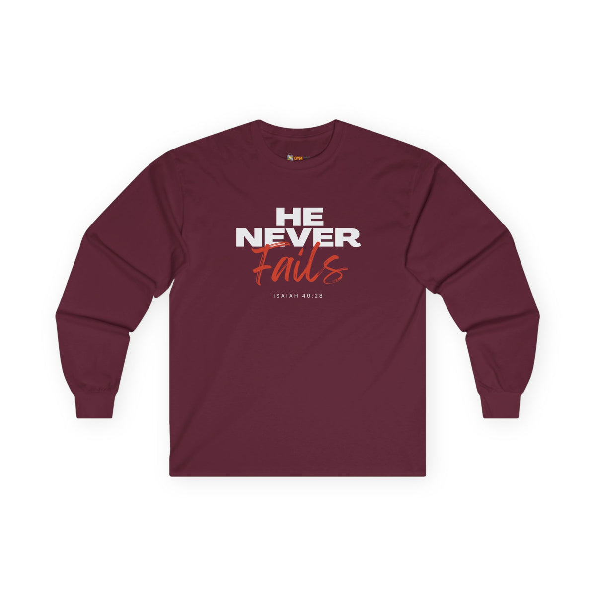 He Never Fails- Unisex Ultra Cotton Long Sleeve Tee