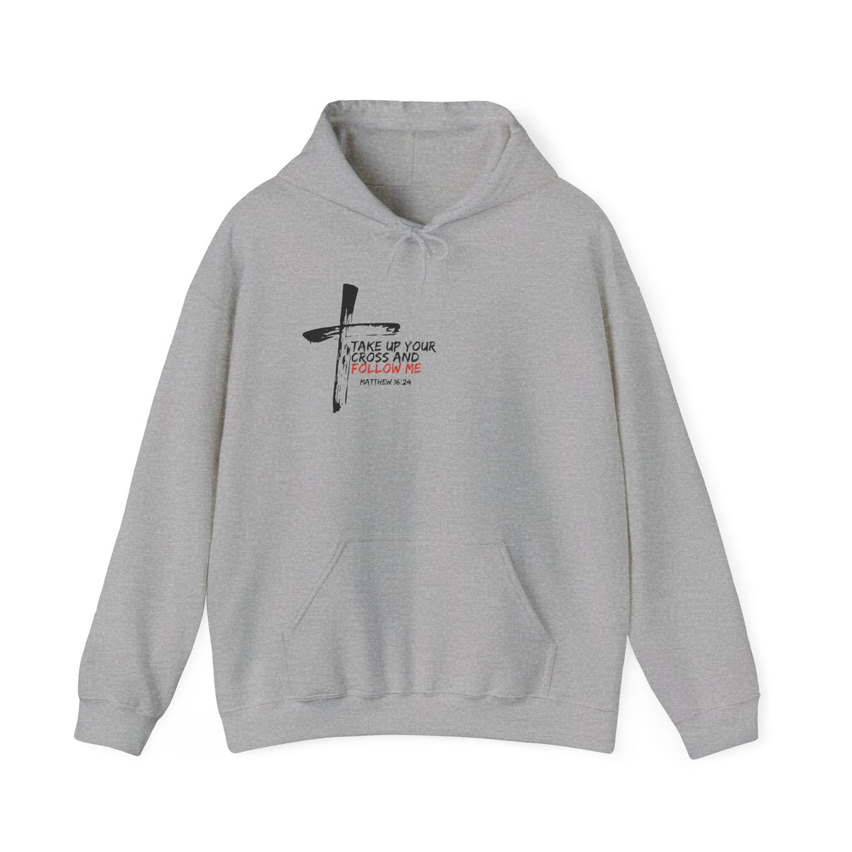 Take Up Your Cross and Follow Me Unisex Heavy Blend™ Hooded Sweatshirt