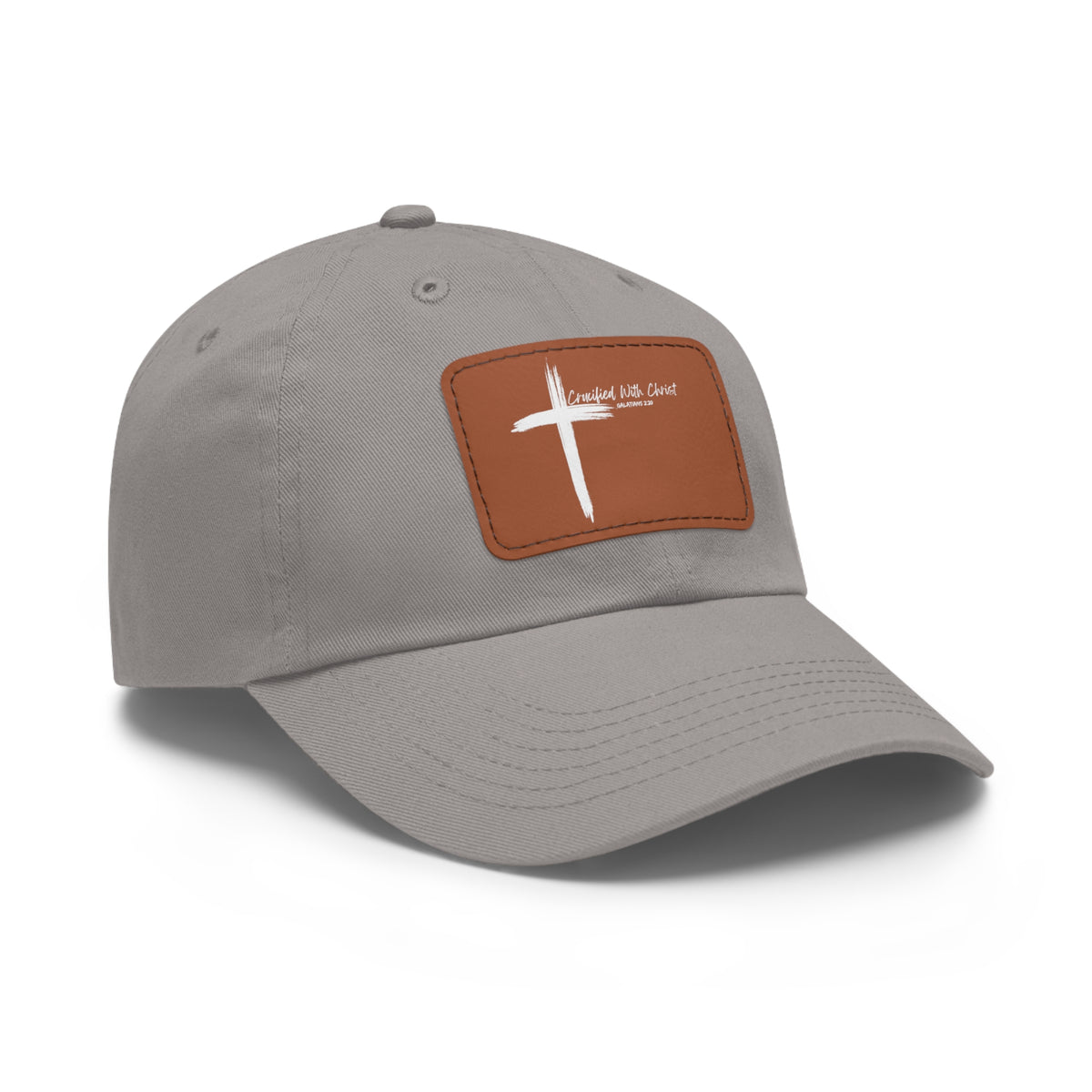Crucified With Christ Ver.2- Dad Hat with Leather Patch (Rectangle)