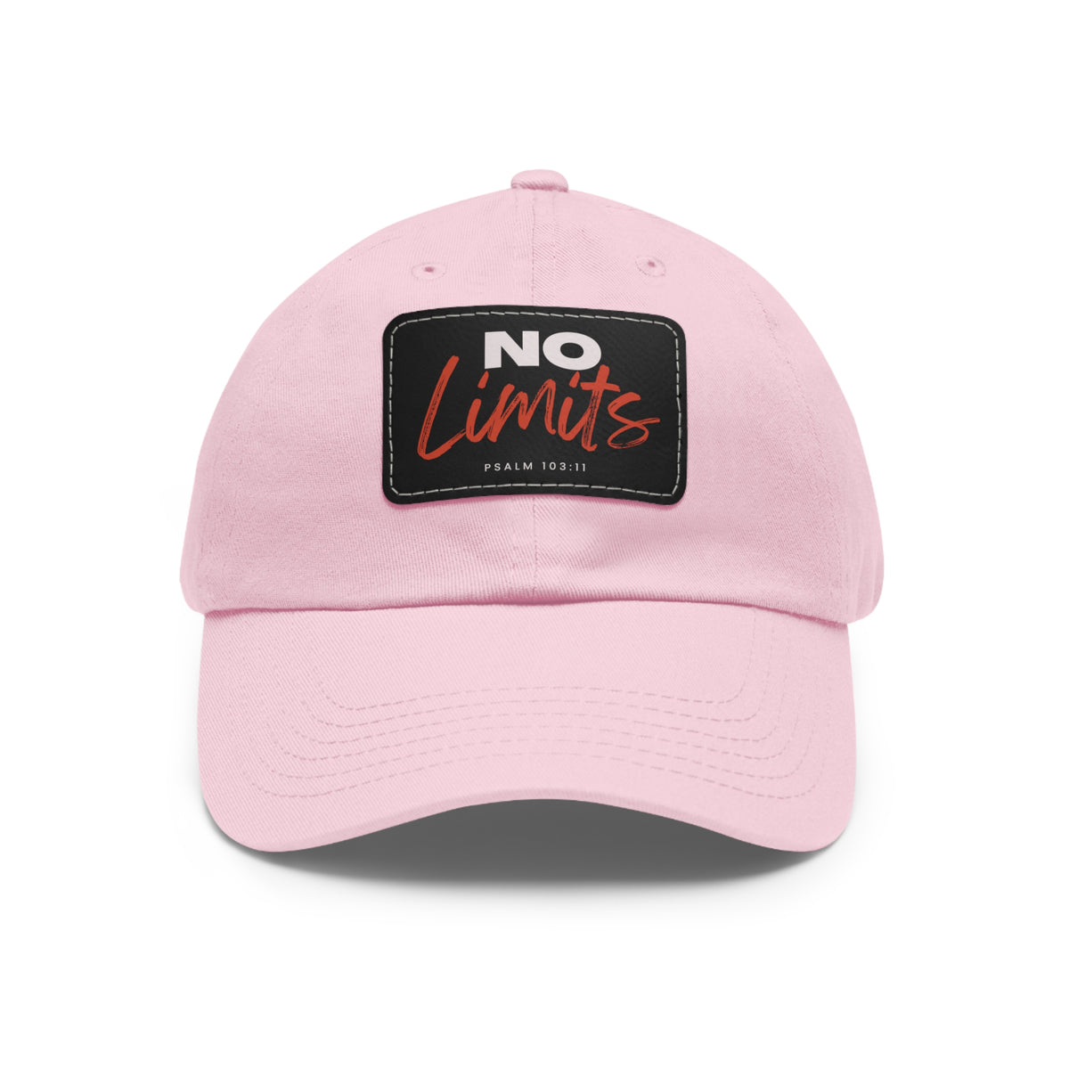 No Limits- Dad Hat with Leather Patch (Rectangle)