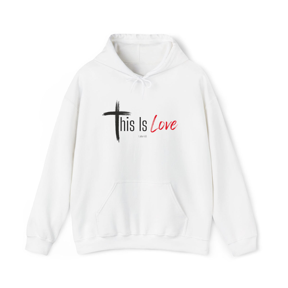 This Is Love Christian Hoodie – 1 John 4:10 Faith Apparel - Unisex Heavy Blend™ Hooded Sweatshirt