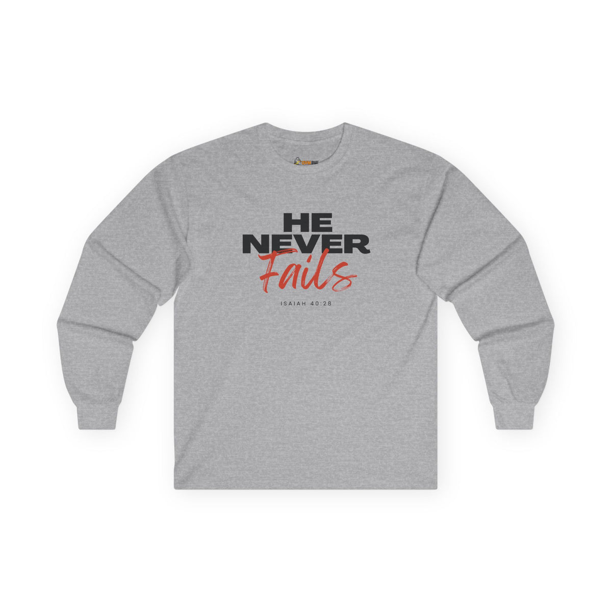 He Never Fails- Unisex Ultra Cotton Long Sleeve Tee