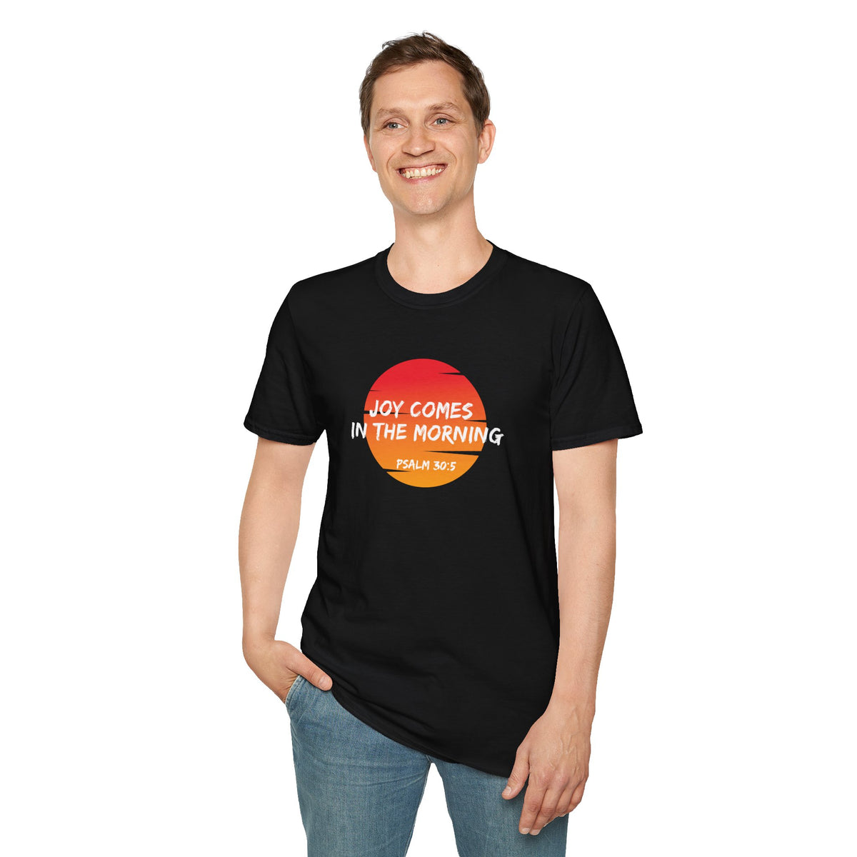 "Joy Comes in the Morning" Unisex Softstyle T-Shirt