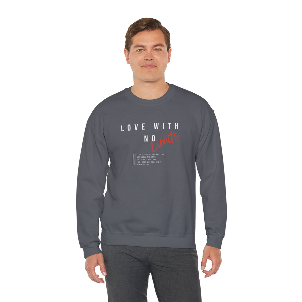 Love With No Limits- Unisex Heavy Blend™ Crewneck Sweatshirt