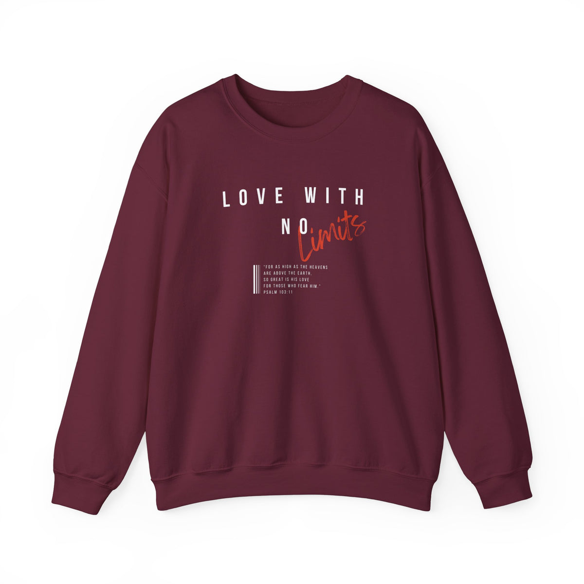 Love With No Limits- Unisex Heavy Blend™ Crewneck Sweatshirt