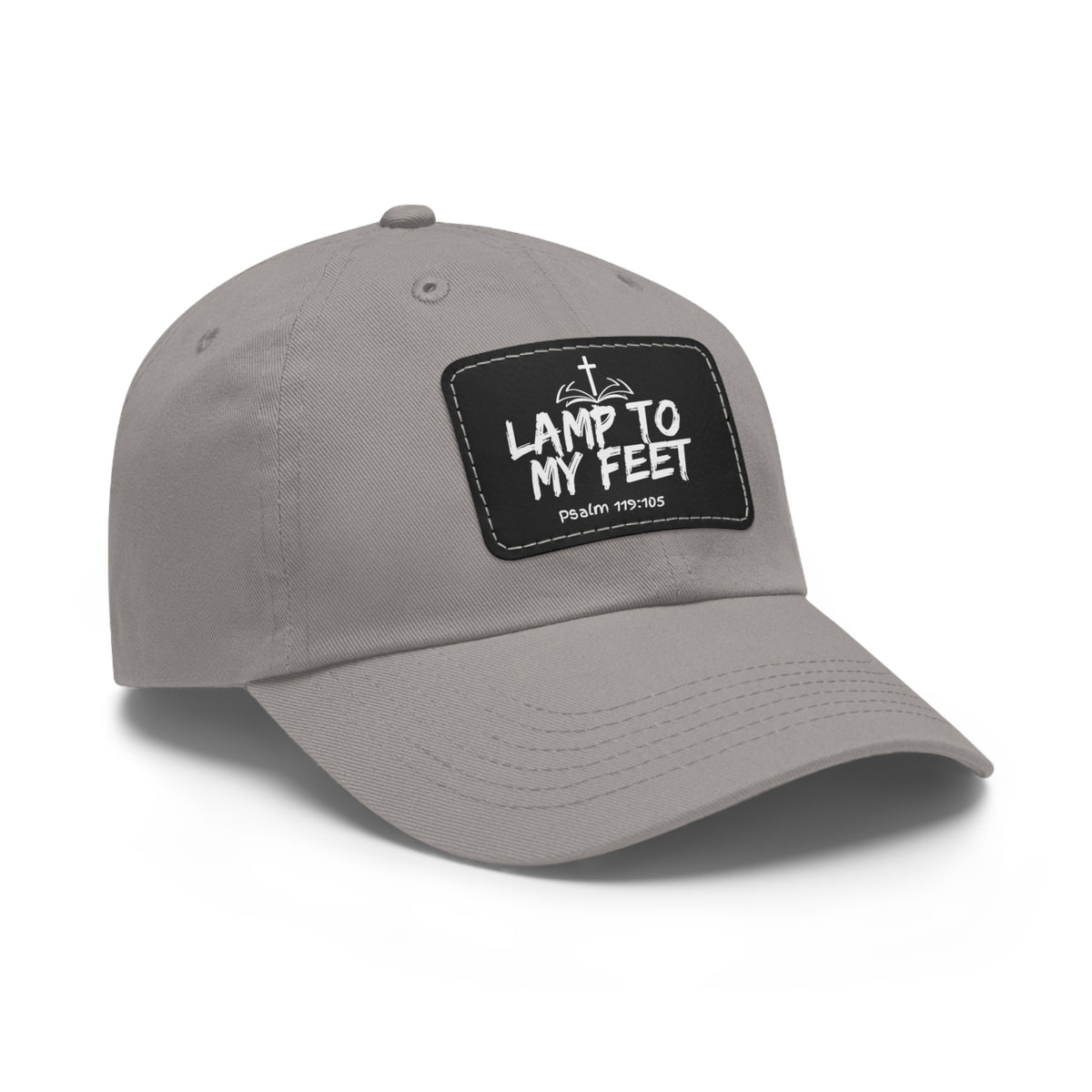 Lamp To My Feet- Dad Hat with Leather Patch (Rectangle)