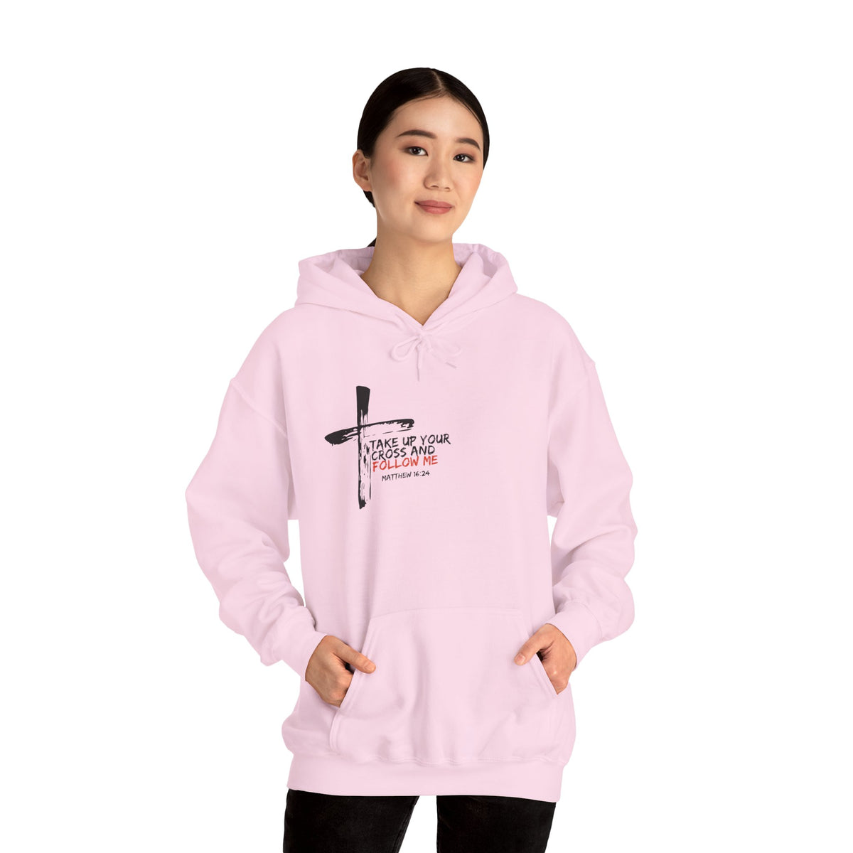 "Take Up Your Cross and Follow Me" Unisex Heavy Blend™ Hooded Sweatshirt