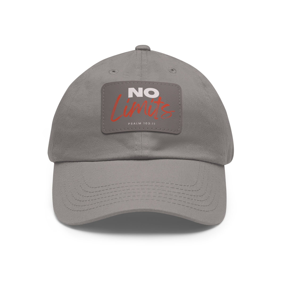 No Limits- Dad Hat with Leather Patch (Rectangle)