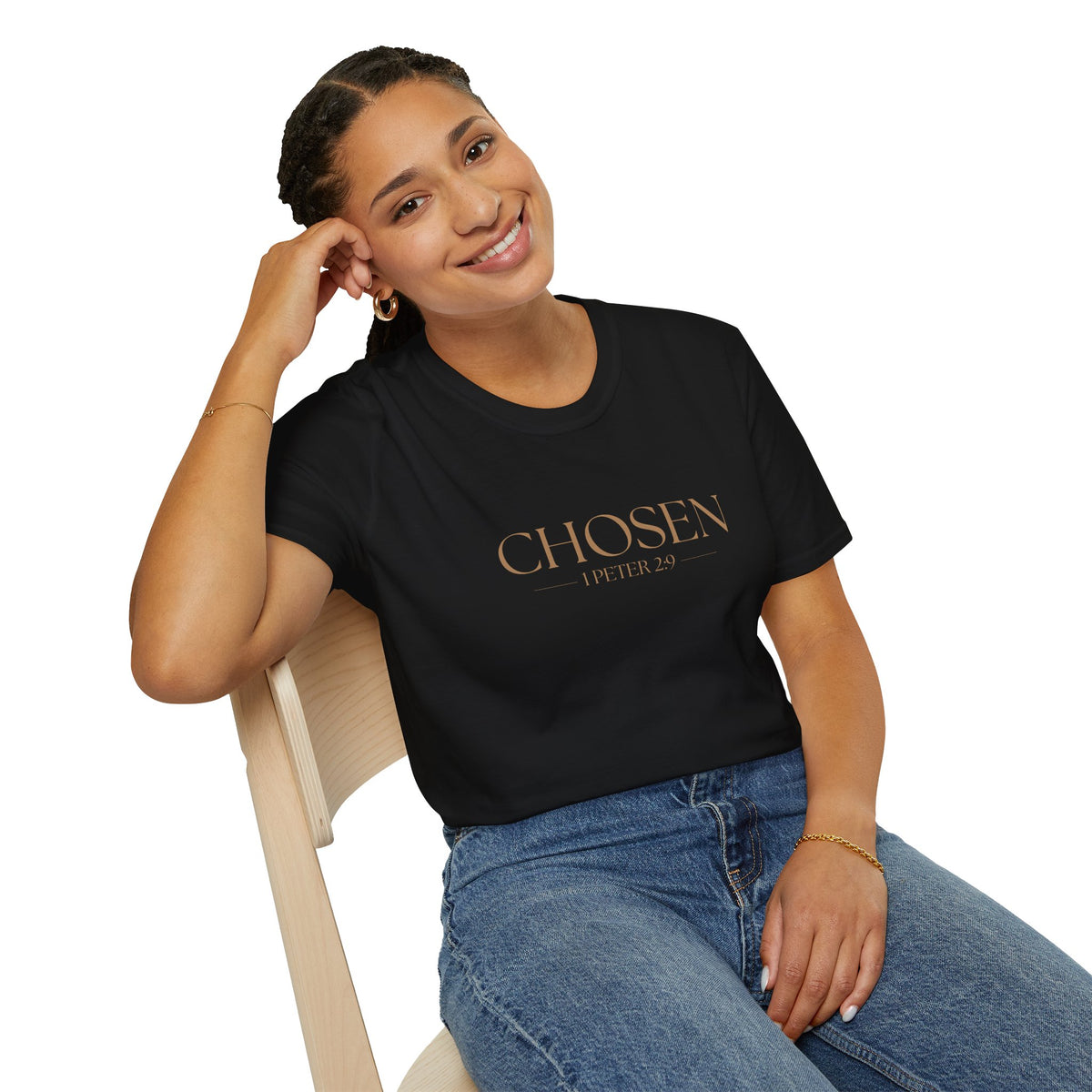 Chosen Christian T-Shirt – 1 Peter 2:9 Faith Apparel - Unisex Softstyle T-Shirt