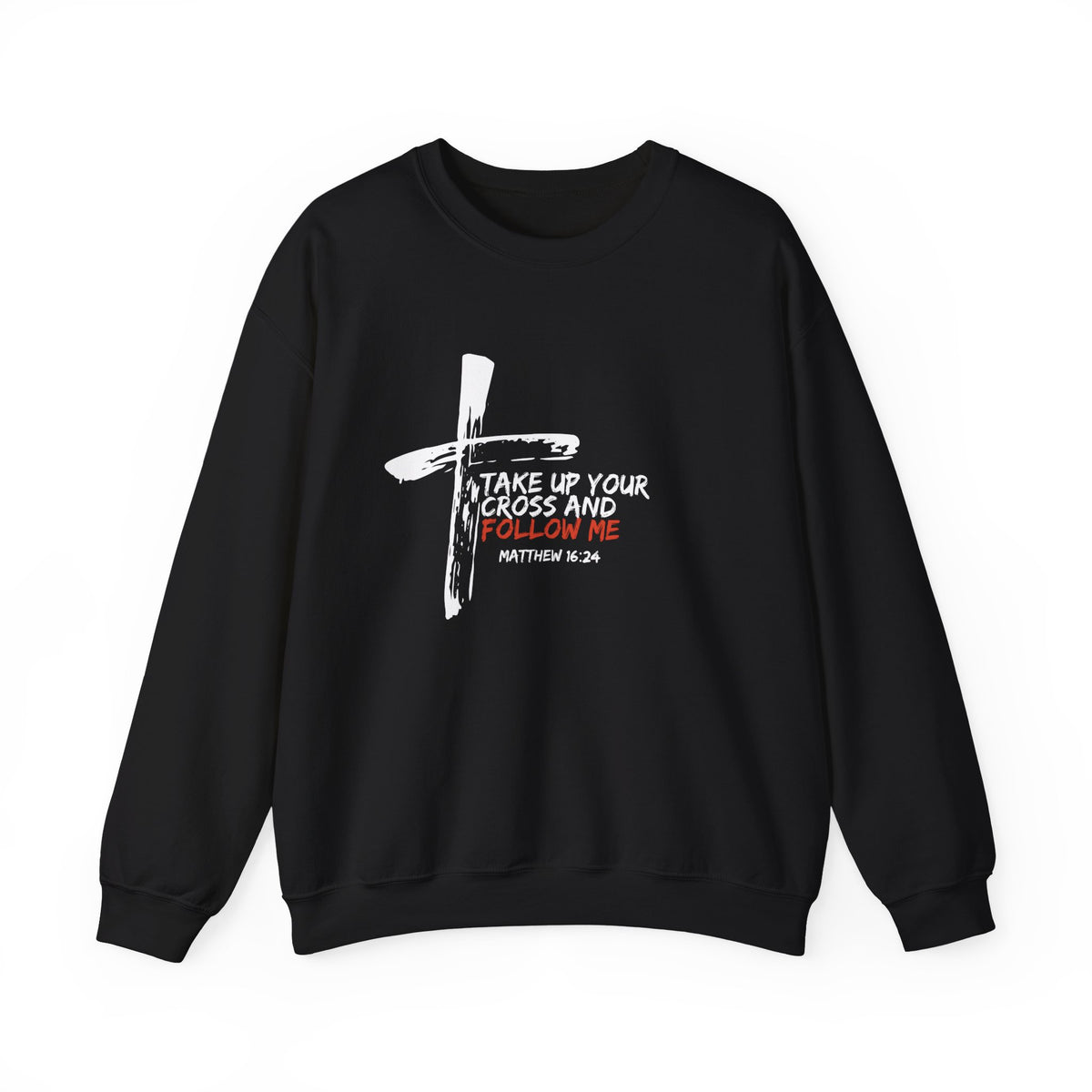 Take Up Your Cross and Follow Me- Unisex Heavy Blend™ Crewneck Sweatshirt