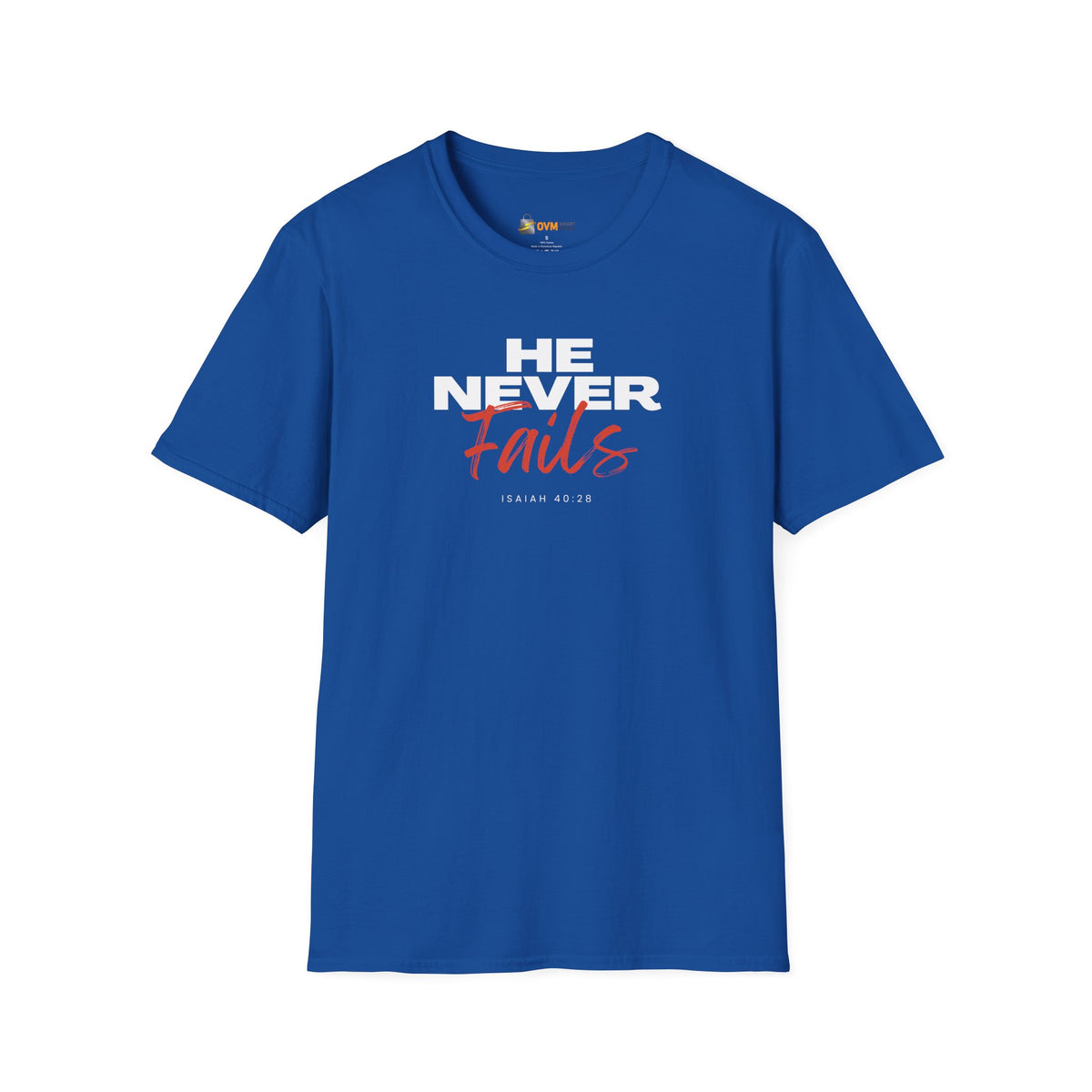 He Never Fails- Unisex Softstyle T-Shirt