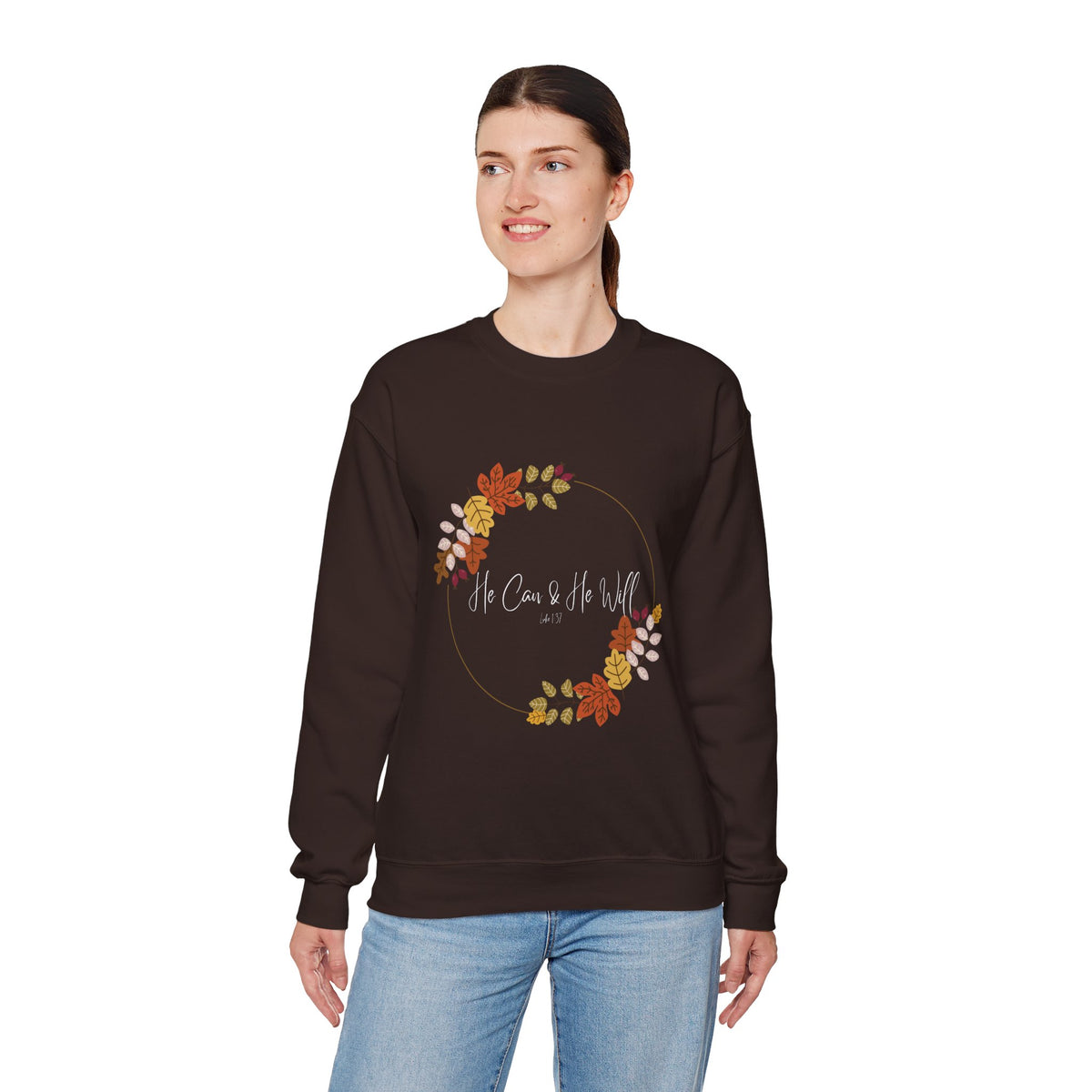 He Can & He Will | Ladies' Heavy Blend™ Crewneck Sweatshirt