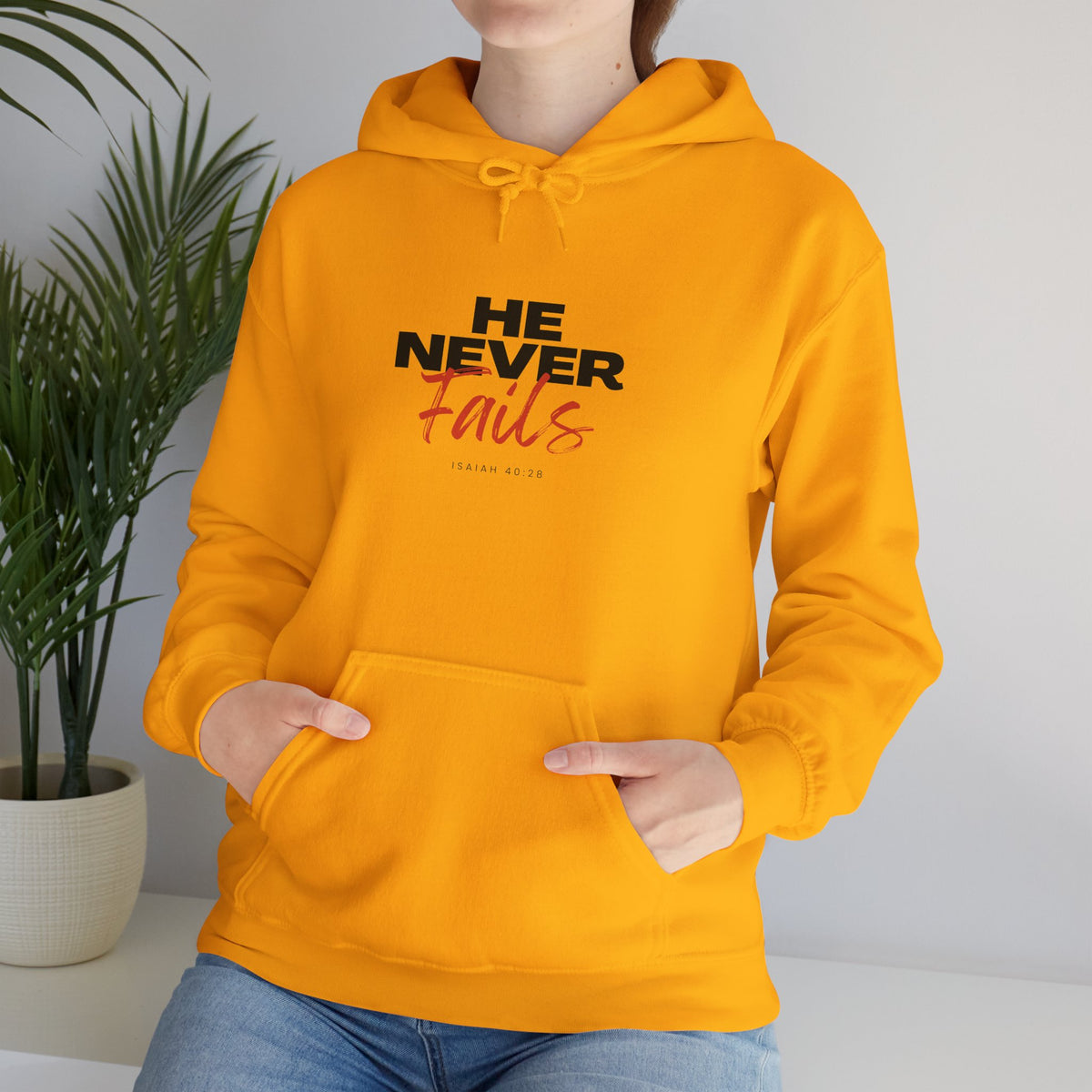 He Never Fails- Unisex Heavy Blend™ Hooded Sweatshirt