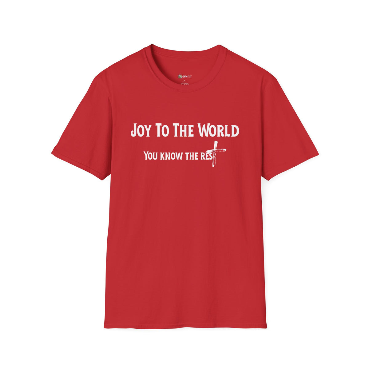 Joy to the World Christian T-Shirt – Faith-Inspired Holiday Apparel | Unisex Softstyle T-Shirt