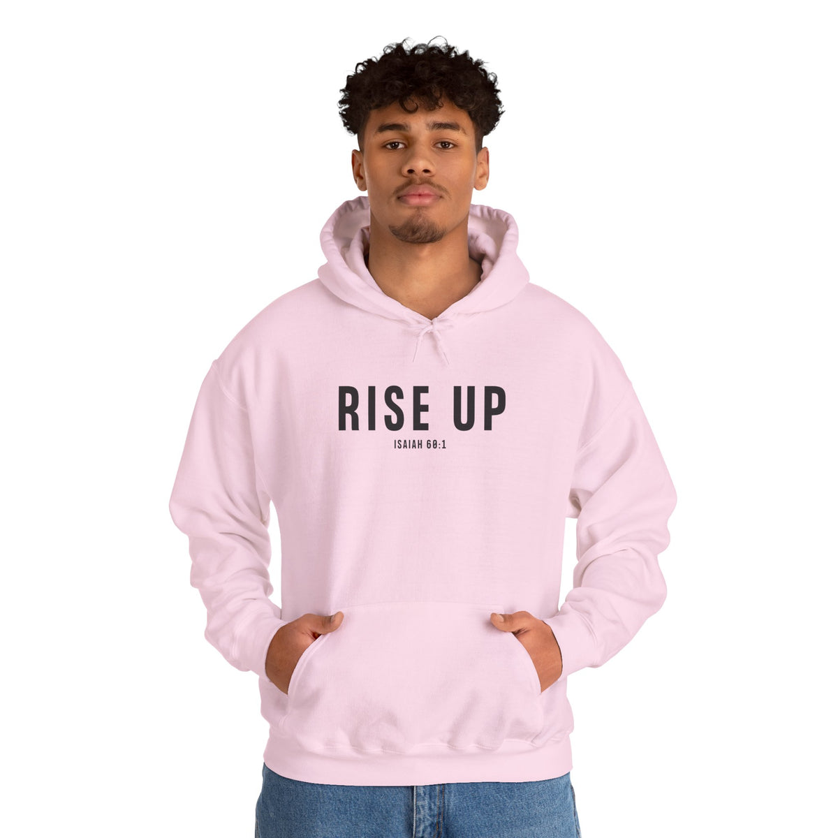 Rise Up Christian Hoodie – Isaiah 60:1 Faith Comfort Wear