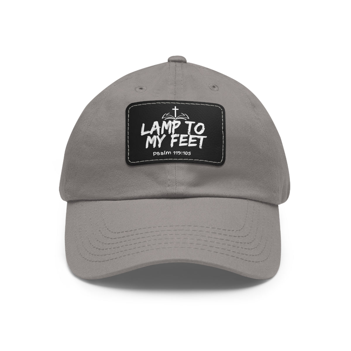 Lamp To My Feet- Dad Hat with Leather Patch (Rectangle)