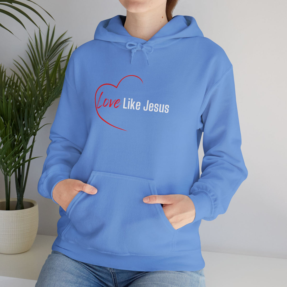 Love Like Jesus Christian Hoodie – Faith-Inspired Comfort Wear - Unisex Heavy Blend™ Hooded Sweatshirt