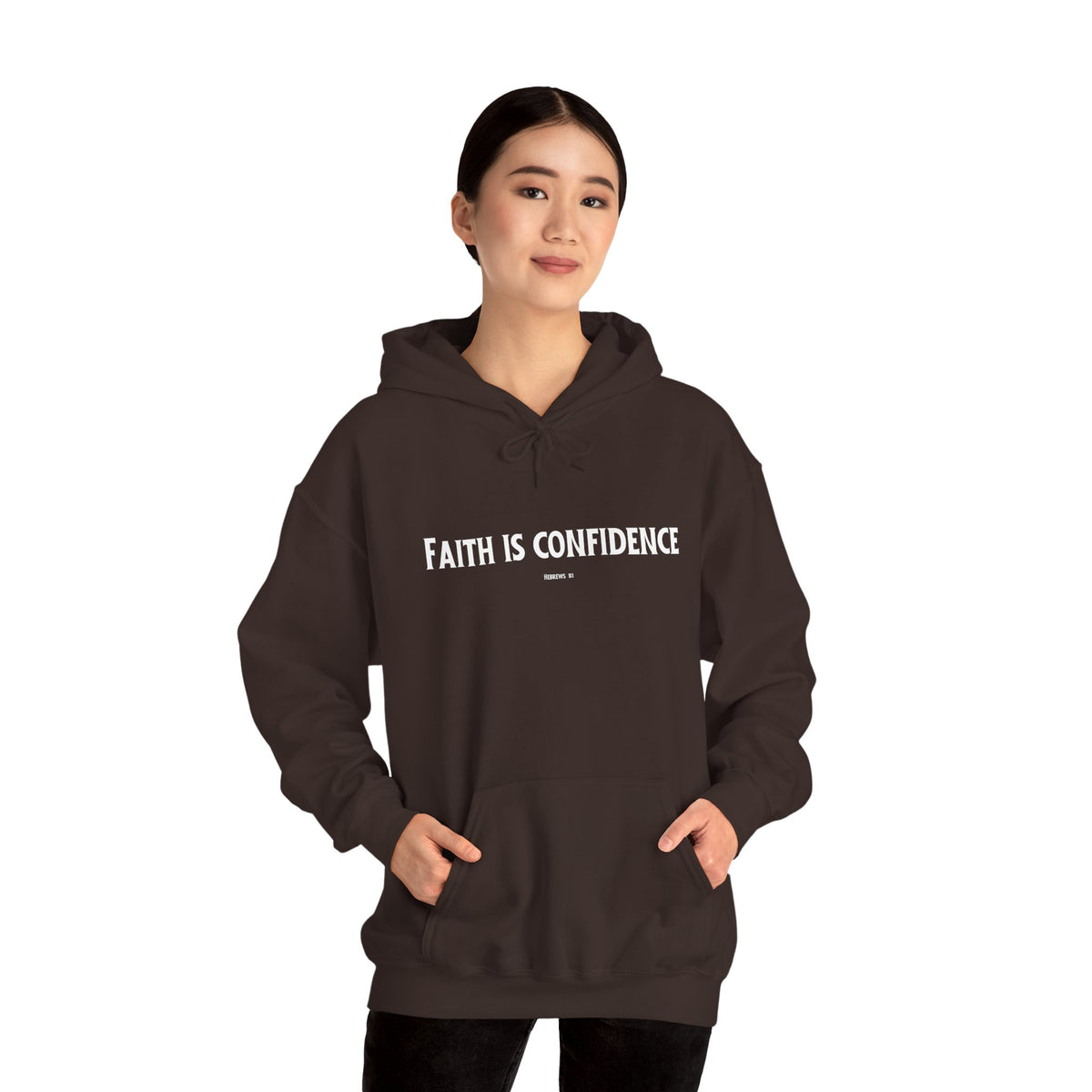 Faith is Confidence Christian Hoodie – Faith-Based Christmas Wear | Unisex Heavy Blend™ Hooded Sweatshirt