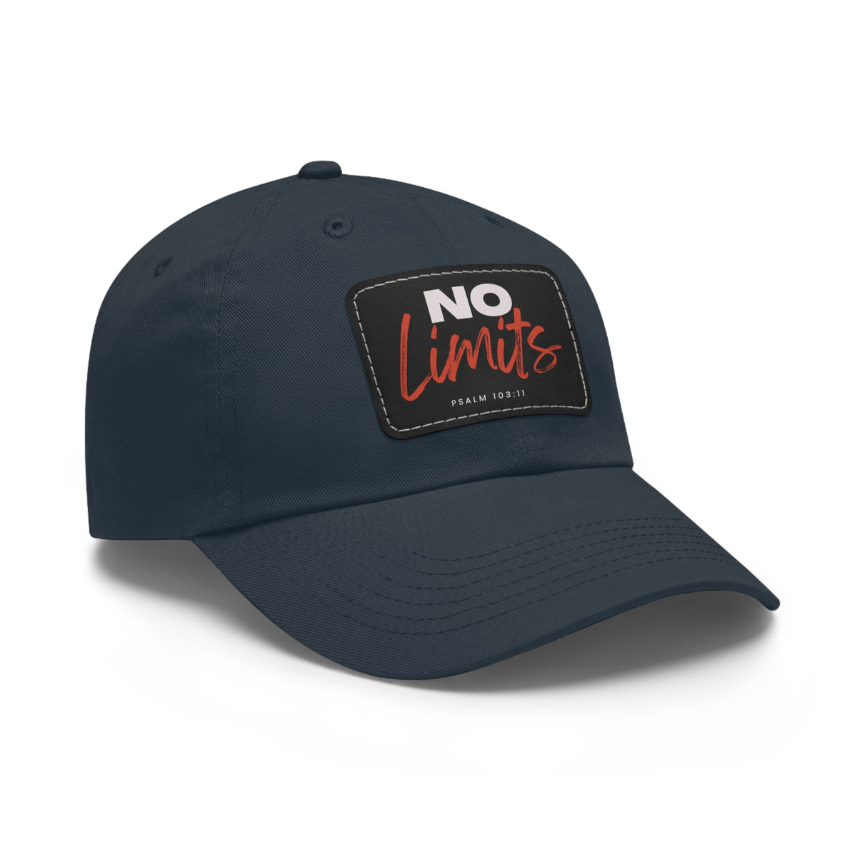 No Limits- Dad Hat with Leather Patch (Rectangle)