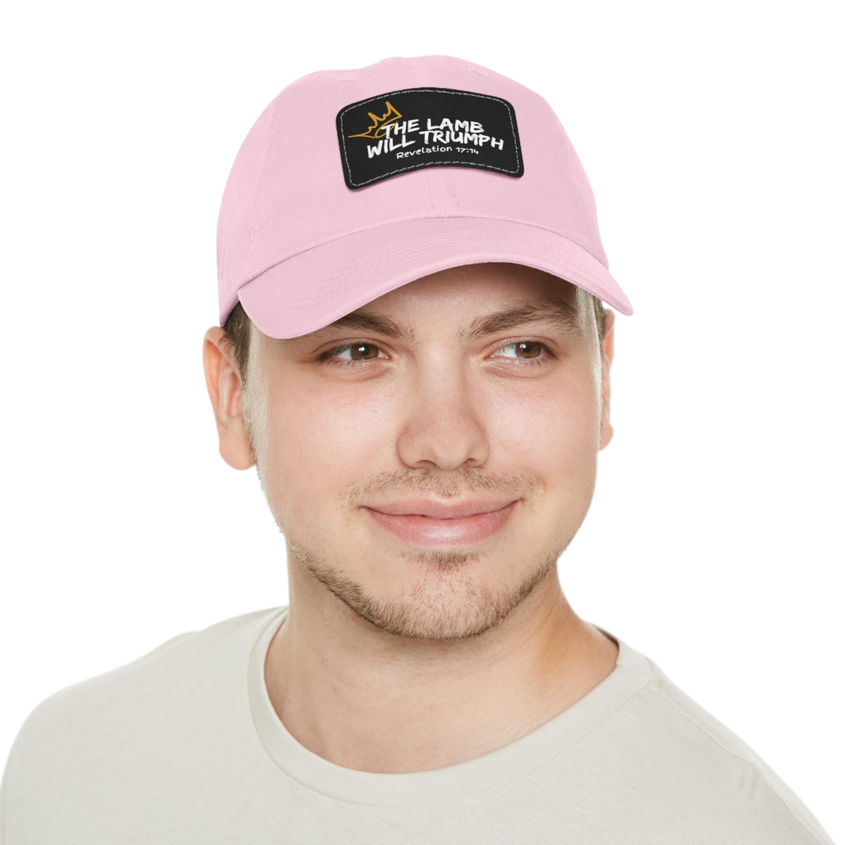 The Lamb Will Triumph- Dad Hat with Leather Patch (Rectangle)