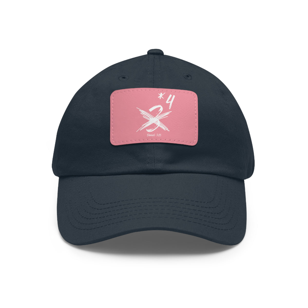 Not Just Three- Dad Hat with Leather Patch (Rectangle)