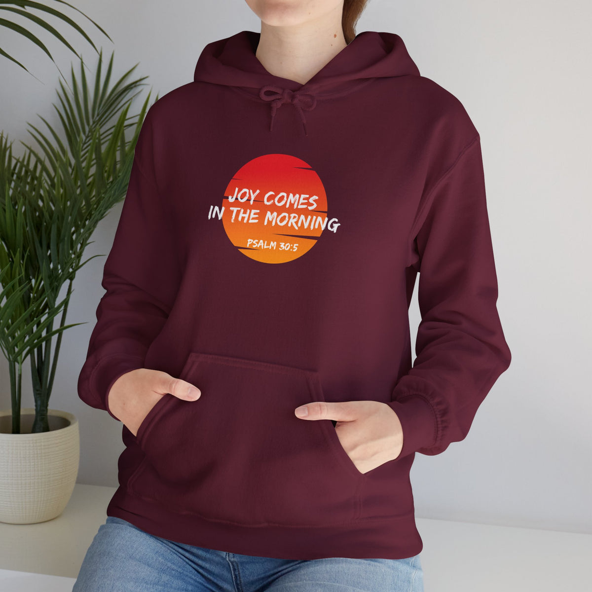 Joy Comes in the Morning- Unisex Heavy Blend™ Hooded Sweatshirt