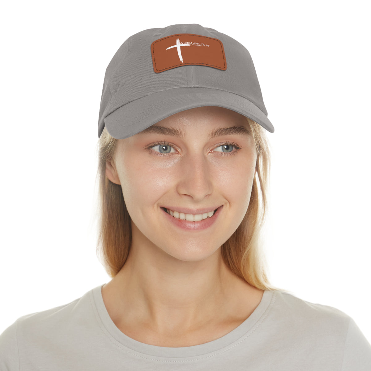 Crucified With Christ Ver.2- Dad Hat with Leather Patch (Rectangle)