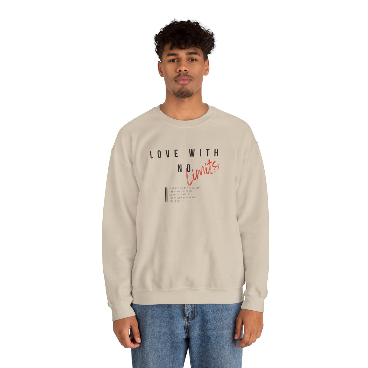 Love With No Limits- Unisex Heavy Blend™ Crewneck Sweatshirt